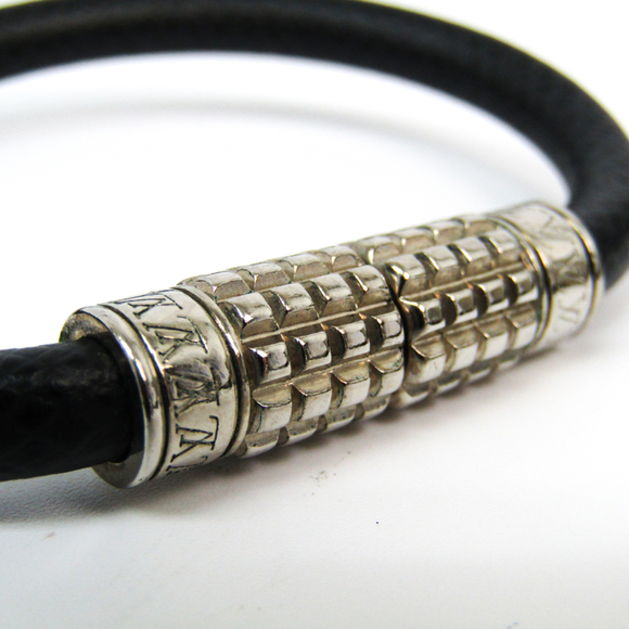 Louis Vuitton Taiga Brass Digit M6629 Leather,Metal Bangle Ardoise,Silver - Picture 3 of 6